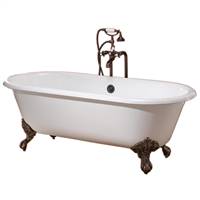 Cheviot 2111-BB-CH REGAL Cast Iron Bathtub with Continuous Rolled Rim