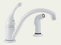 Delta 441-WH-DST Delta Collins: Single Handle Kitchen Faucet with Spray