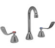Encore (CHG) KL84-8100-SE4  Adjustable Widespread Deck Mount Faucet Ceramic Valves with Swivel 3-1/2" Gooseneck Spout and 4" Wrist Blade Handles