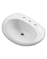 Gerber 12-828-09 S-Rim Lavatory 23.5"x19" Oval 8" Centers (Biscuit)