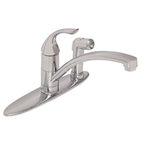 Gerber 40-015 Viper 1H Kitchen Faucet w/ Spray on Deck 1.75gpm Aeration/2.2gpm Spray Chrome