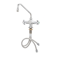 T&S Brass BL-5750-01 Lab Vertical Mixing Faucet, 9" Lab Nozzle, 4-Arm Handle